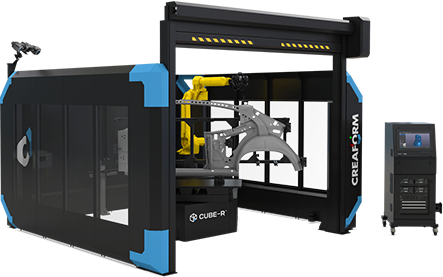Célula de inspeção automatizada com scanner 3D