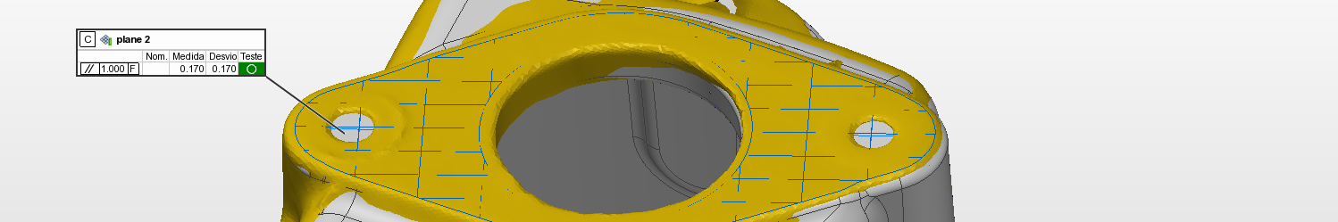 Medição tridimensional - escaneamento 3d-paralelismo