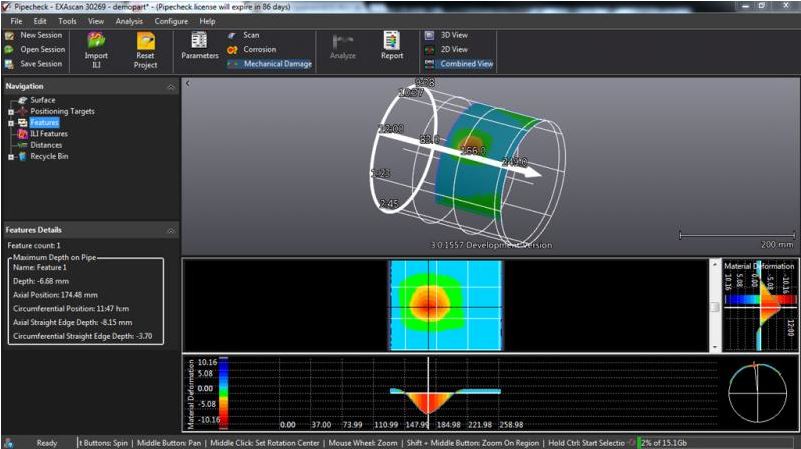 Pipechec software,ecaneamento 3d,Medição tridimensional - scanner 3d